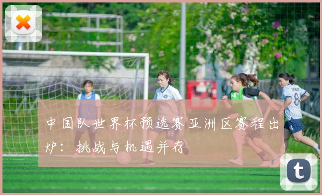中国队世界杯预选赛亚洲区赛程出炉:挑战与机遇并存